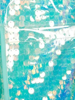 Discount River Island Blue Sequin Rain Trench Coat