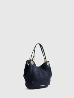 Outlet River Island Blue Suedette Eyelet Slouch Bag