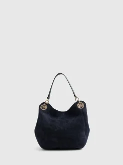 Outlet River Island Blue Suedette Eyelet Slouch Bag