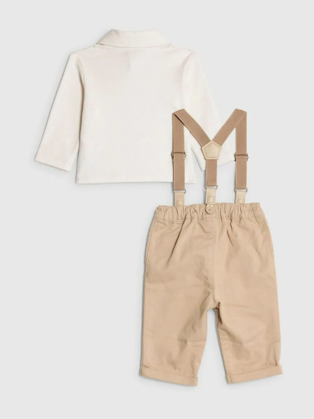 River Island Brown Baby Boys Gingerbread Dungaree Set^BOY Dungarees