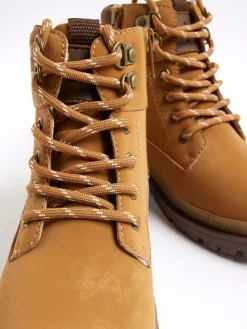 River Island Brown Boys Worker Boots^BOY Boots|Boots
