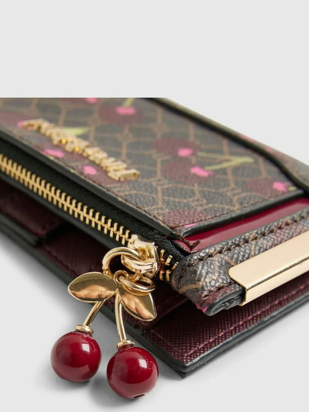 River Island Brown Monogram Cherry Print Purse^Women Purses