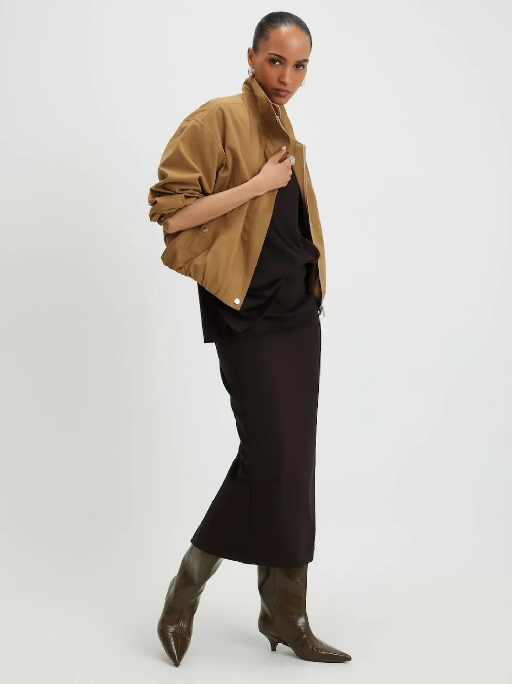 Outlet River Island Brown Premium Maxi Skirt