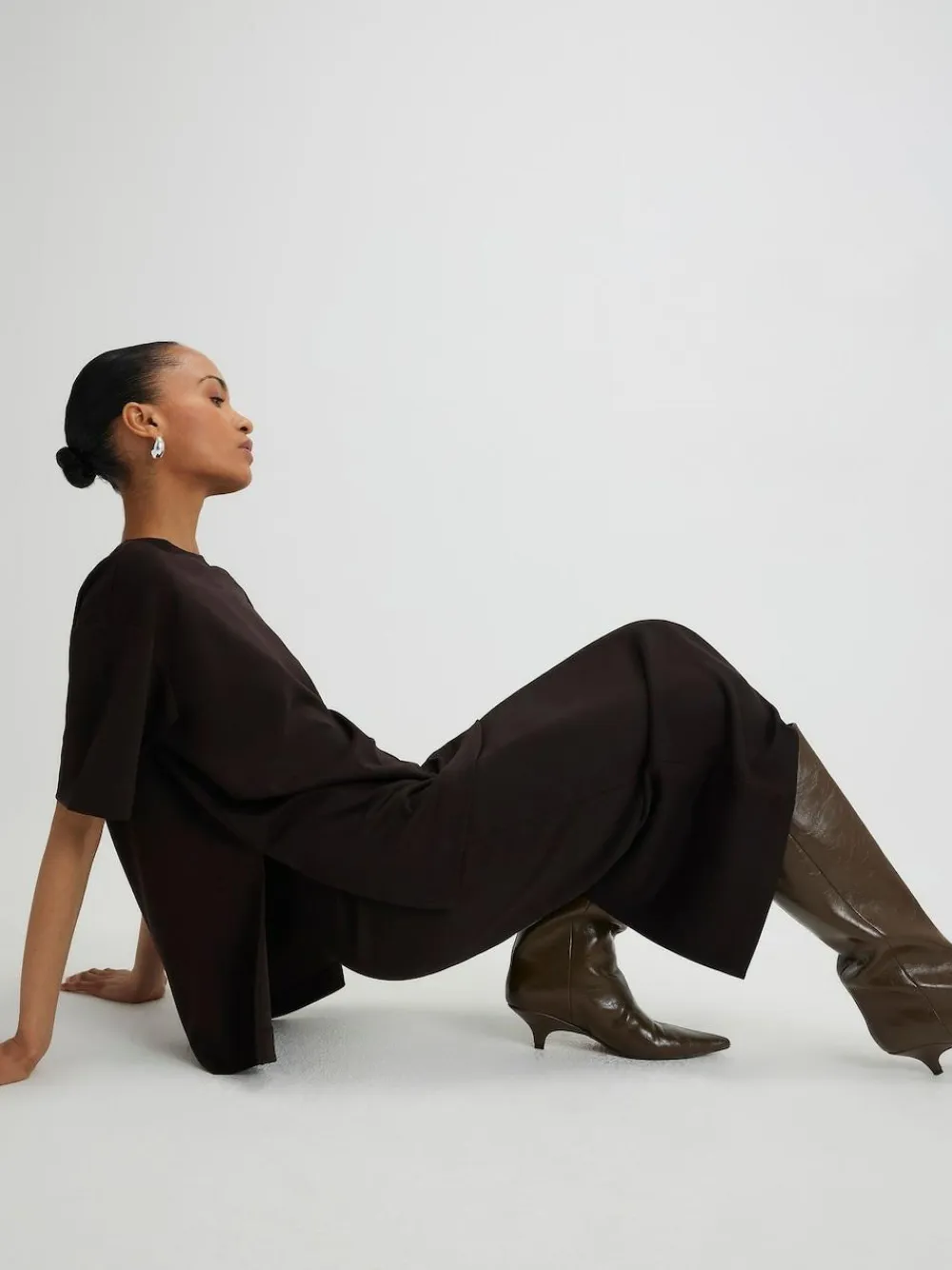 Outlet River Island Brown Premium Maxi Skirt