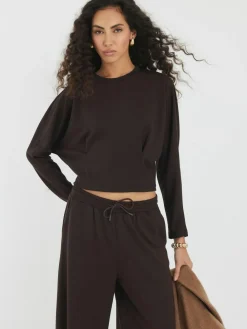 River Island Brown Premium Batwing Sweatshirt^Women Hoodies & Sweatshirts|Loungewear