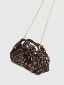 River Island Brown Sequin Grab Clutch^Women Purses