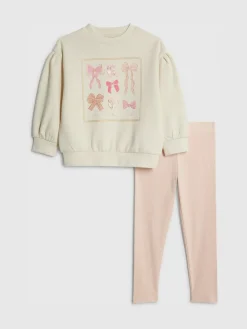 River Island Cream Bow Sweatshirt & Leggings Set^ Sweatshirts & Hoodies