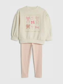 River Island Cream Bow Sweatshirt & Leggings Set^ Sweatshirts & Hoodies
