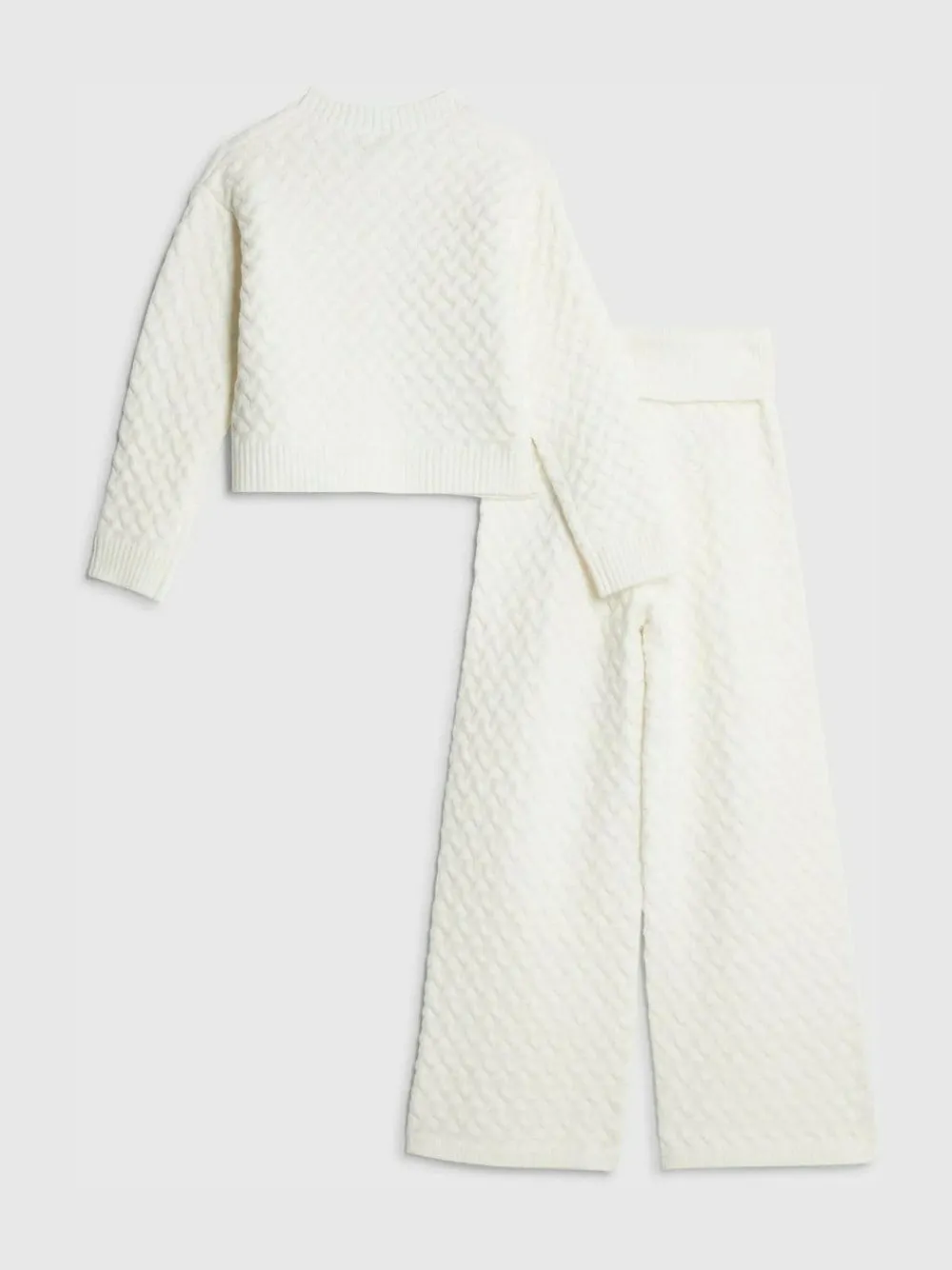 River Island Cream Cable Cardigan & Trousers Set^ Knitwear & Sweaters|Knitwear