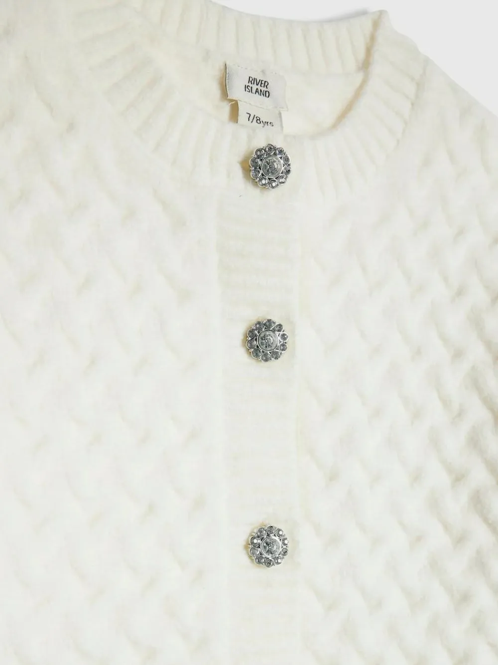 River Island Cream Cable Cardigan & Trousers Set^ Knitwear & Sweaters|Knitwear