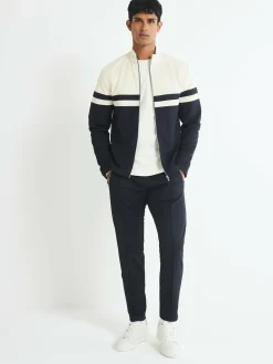 River Island Cream Slim Fit Blocked Shacket^ Blazers & Formal Jackets|Coats & Jackets