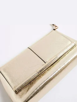 River Island Gold Bar Front Clutch Bag^Women Bags