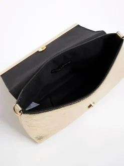 River Island Gold Bar Front Clutch Bag^Women Bags