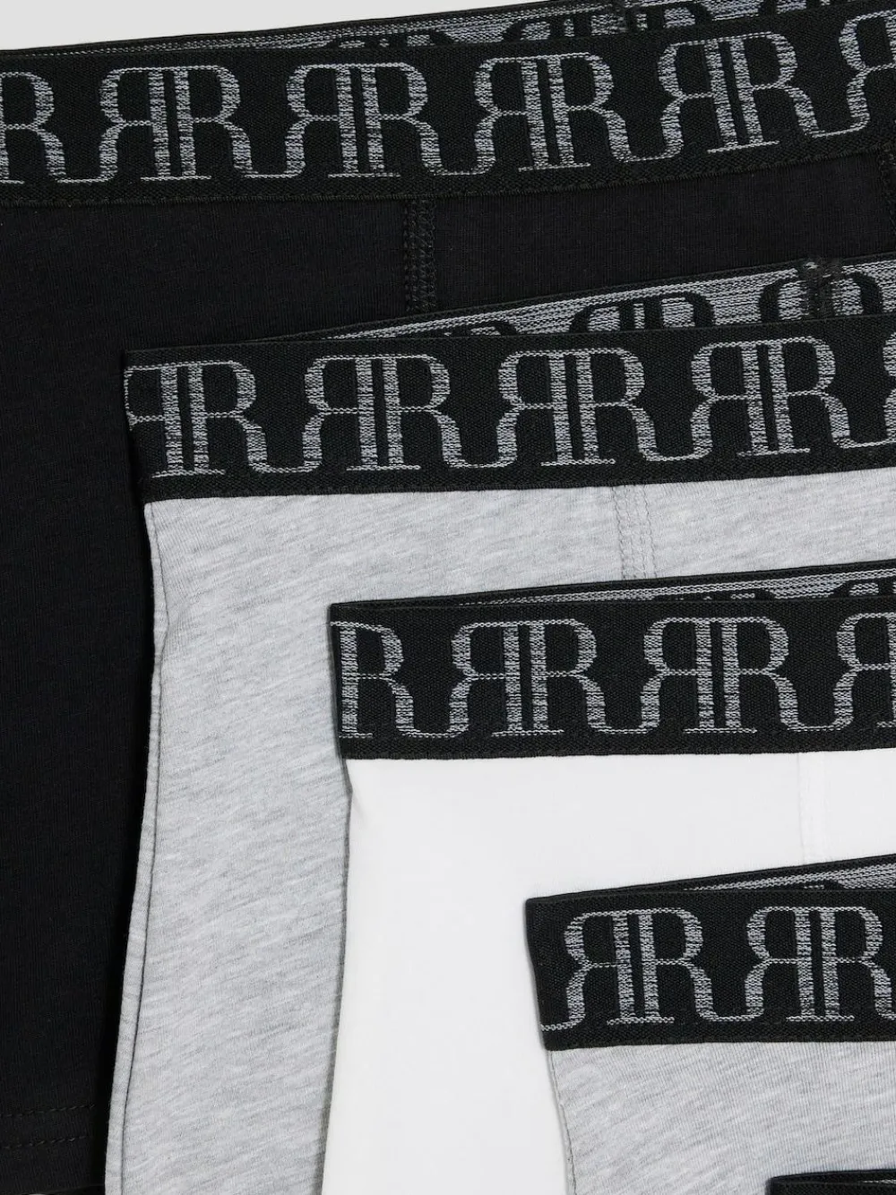 River Island Grey Mono Boxers 5 Pack