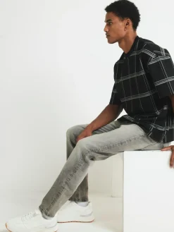 River Island Grey Slim Fit Stretch Jeans^ Jeans|Jeans