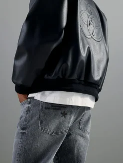 Sale River Island Grey Straight Fit Jeans