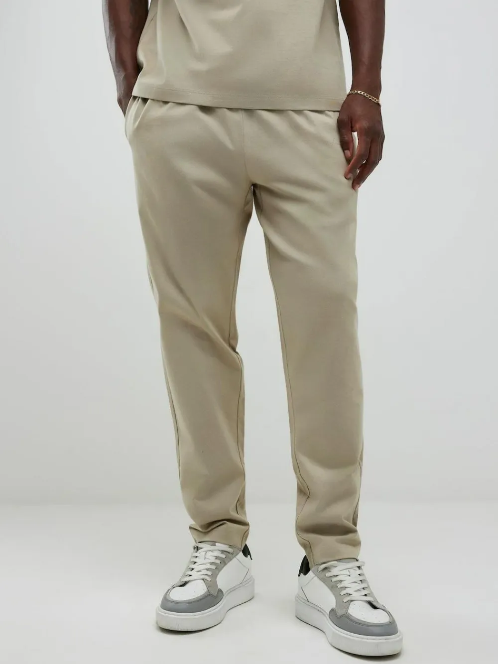 Clearance River Island Boxy T-Shirt and Jogger Set Natural