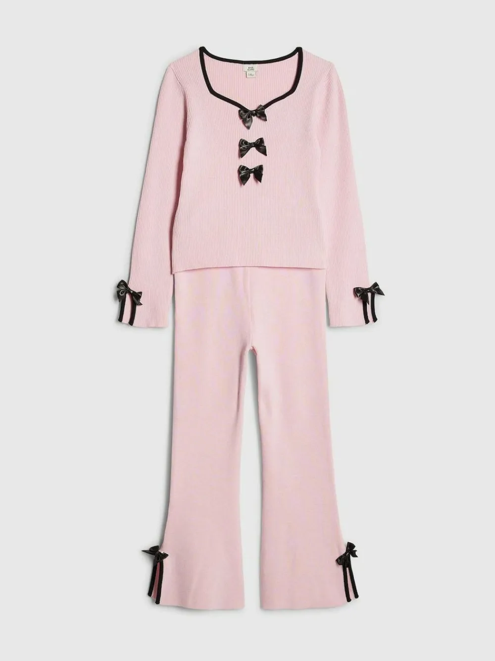 River Island Long Sleeve Bow Top & Joggers Set^ Sets & Coords