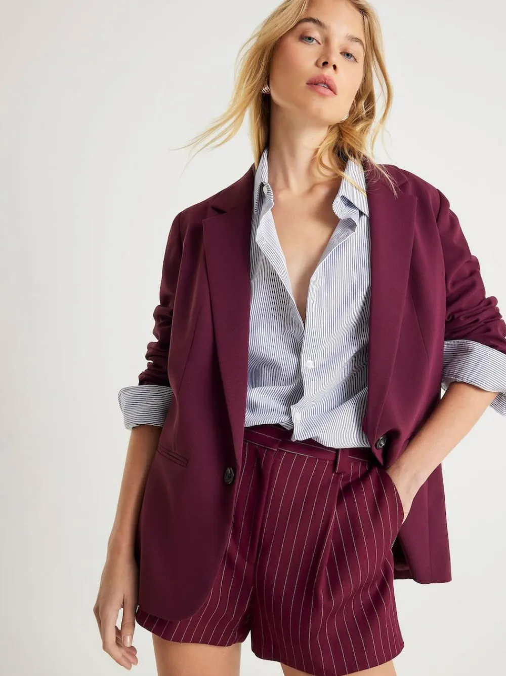 River Island Purple Edge to Edge Blazer