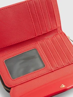 River Island Red Heart Panelled Zip Around Purse^Women Purses