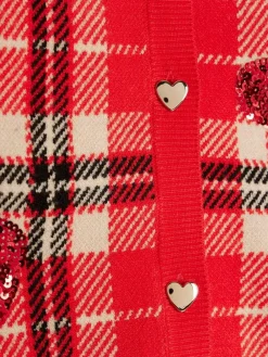 River Island Red Tartan Sequin Cardigan & Skirt Set^ Shorts & Skirts