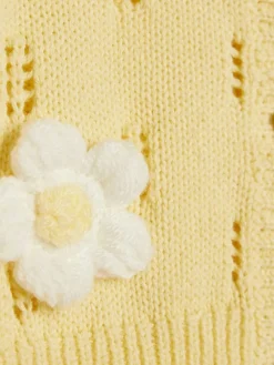 River Island Yellow Broderie Daisy Knitted Cardigan & Leggings Set^ Sets & Coords|Knitwear