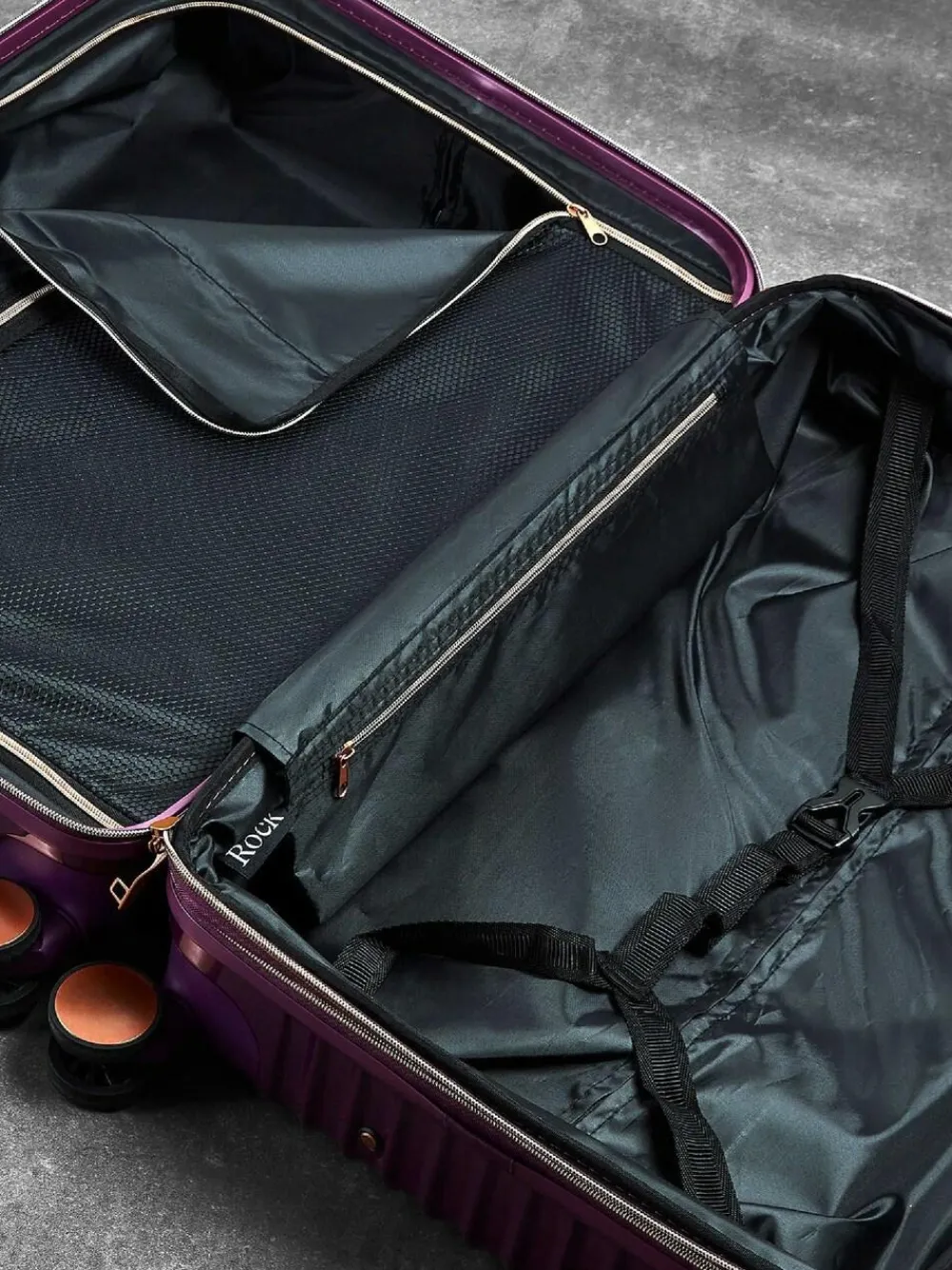 Rock Luggage Large Selene Suitcase Purple