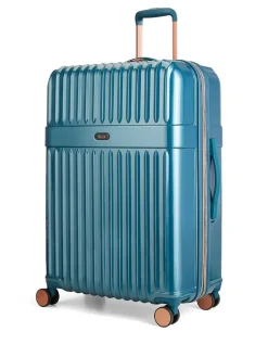 Clearance Rock Luggage Large Selene Suitcase Blue