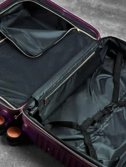 Outlet Rock Luggage Selene 3 Piece Suitcase Set Purple