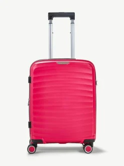 Hot Rock Luggage Sunwave Cabin Suitcase Pink