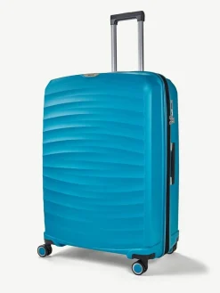 Hot Rock Luggage Sunwave Large Suitcase Blue