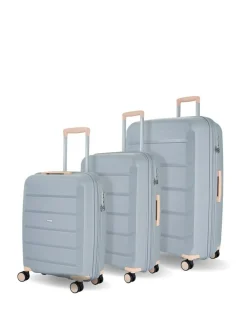 Hot Rock Luggage Tulum Luggage 3 Piece Set Grey