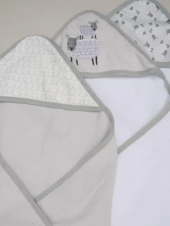 Best Rock-A-Bye Baby Boutique Hooded Towels 3 Pack