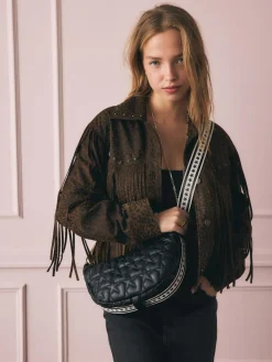 Rockett St George Black Quilted Cross-Body Bag with Star Strap^Women Bags