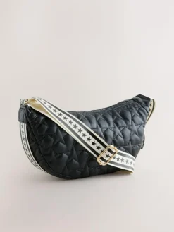 Rockett St George Black Quilted Cross-Body Bag with Star Strap^Women Bags
