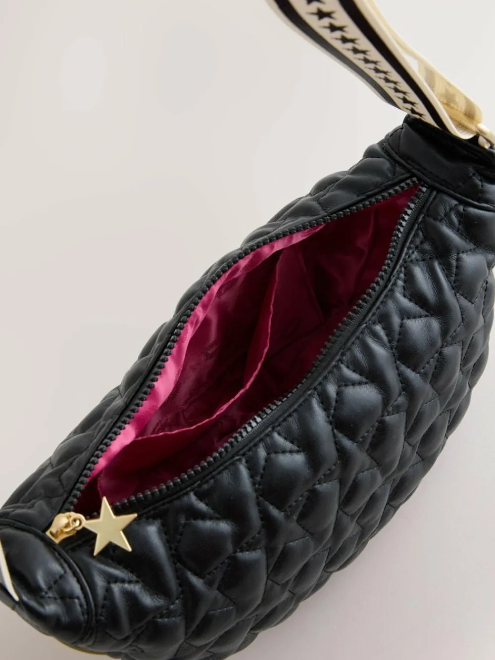 Rockett St George Black Quilted Cross-Body Bag with Star Strap^Women Bags