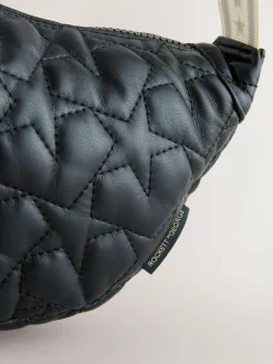 Rockett St George Black Quilted Cross-Body Bag with Star Strap^Women Bags