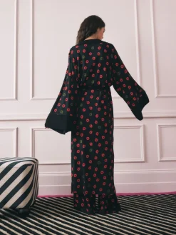 Best Rockett St George Black/Red Lips Jersey Robe