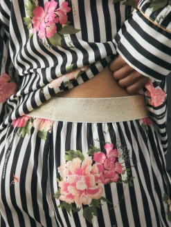 Rockett St George Black/White Flower Power Tie Side Pyjamas