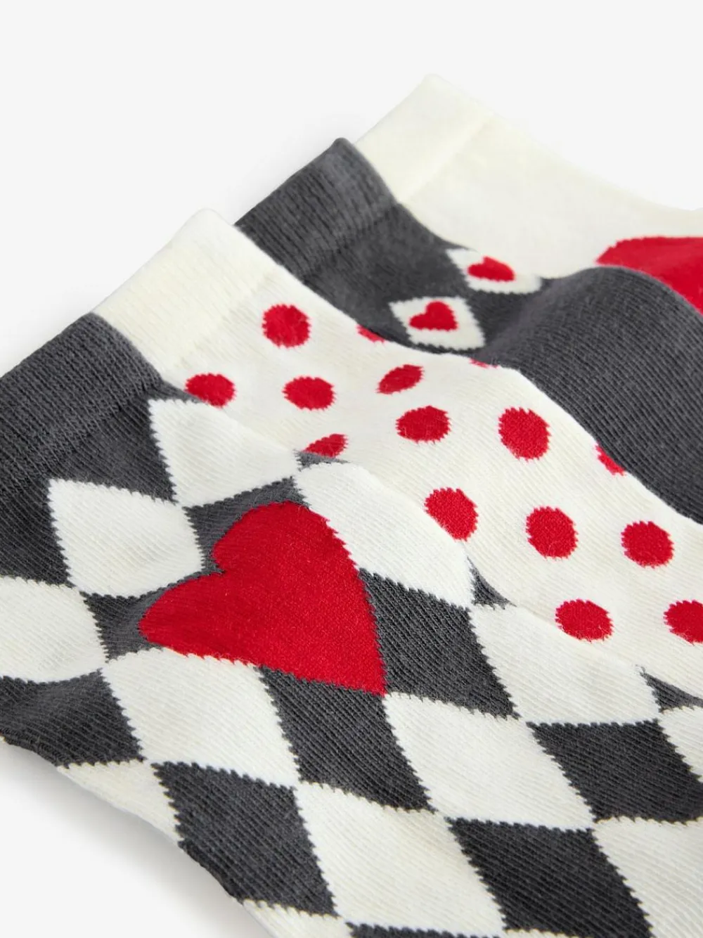 Rockett St George Black/White Spot and Harlequin 4 Pack Socks^Women Socks & Tights