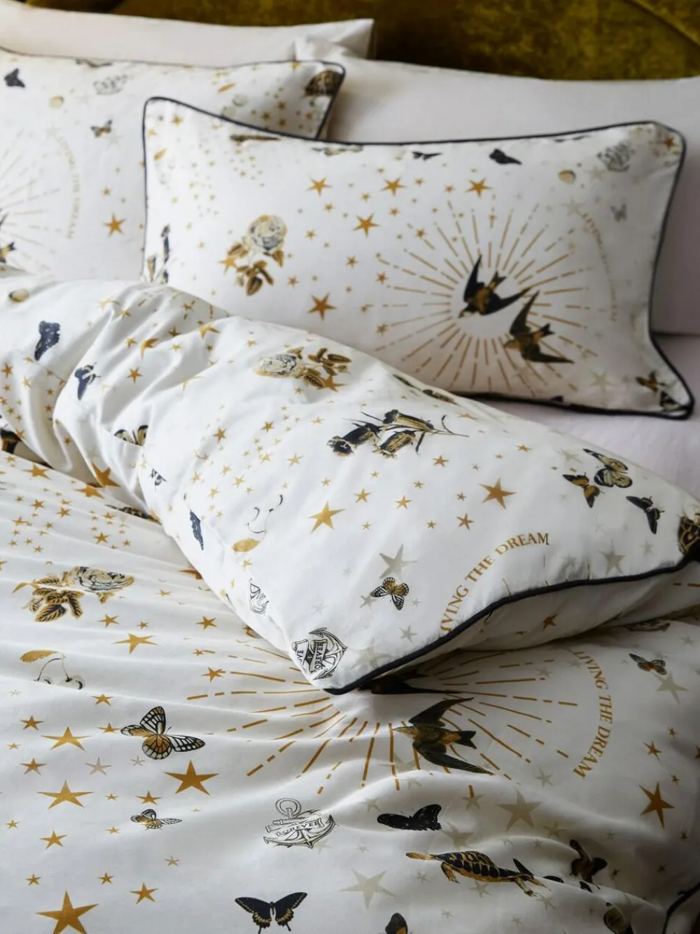 Rockett St George Jane's Rose Floral 200 Thread Count Duvet and Pillowcase Set^ Branded Bedlinen|Childrens Bedding