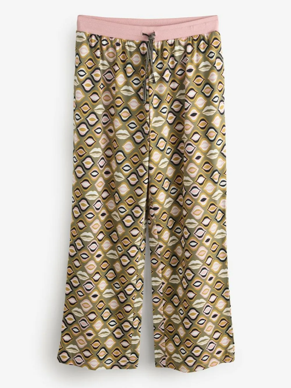 Rockett St George Khaki Green Lips Jersey Pyjamas^Women All Night & Lounge|Pyjamas