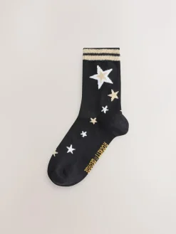 Online Rockett St George Monochrome Animal Print 4 Pack Ankle Socks