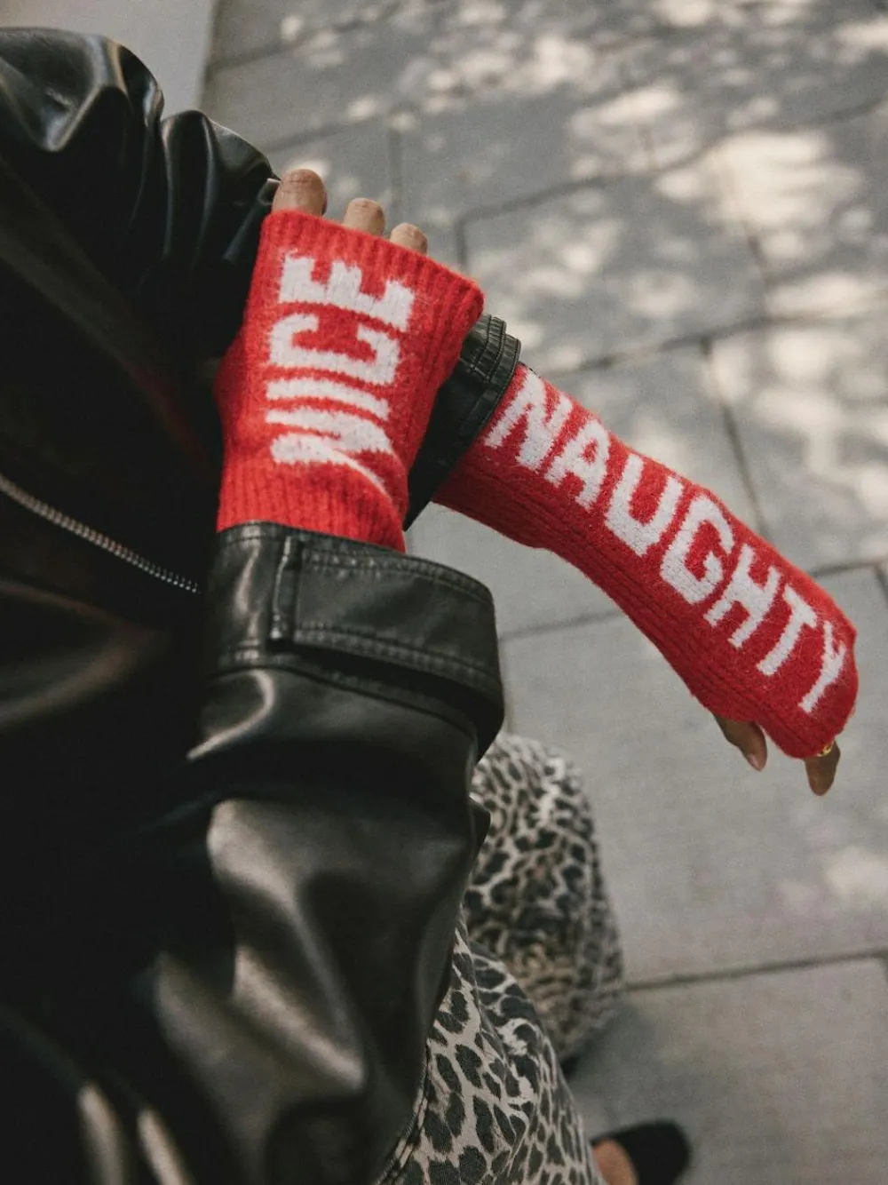 Rockett St George Red Naughty & Nice Handwarmers^Women Hats, Gloves & Scarves|Hats, Gloves & Scarves