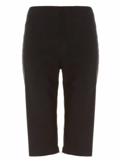 Roman Black Knee Length Stretch Shorts^Women Shorts