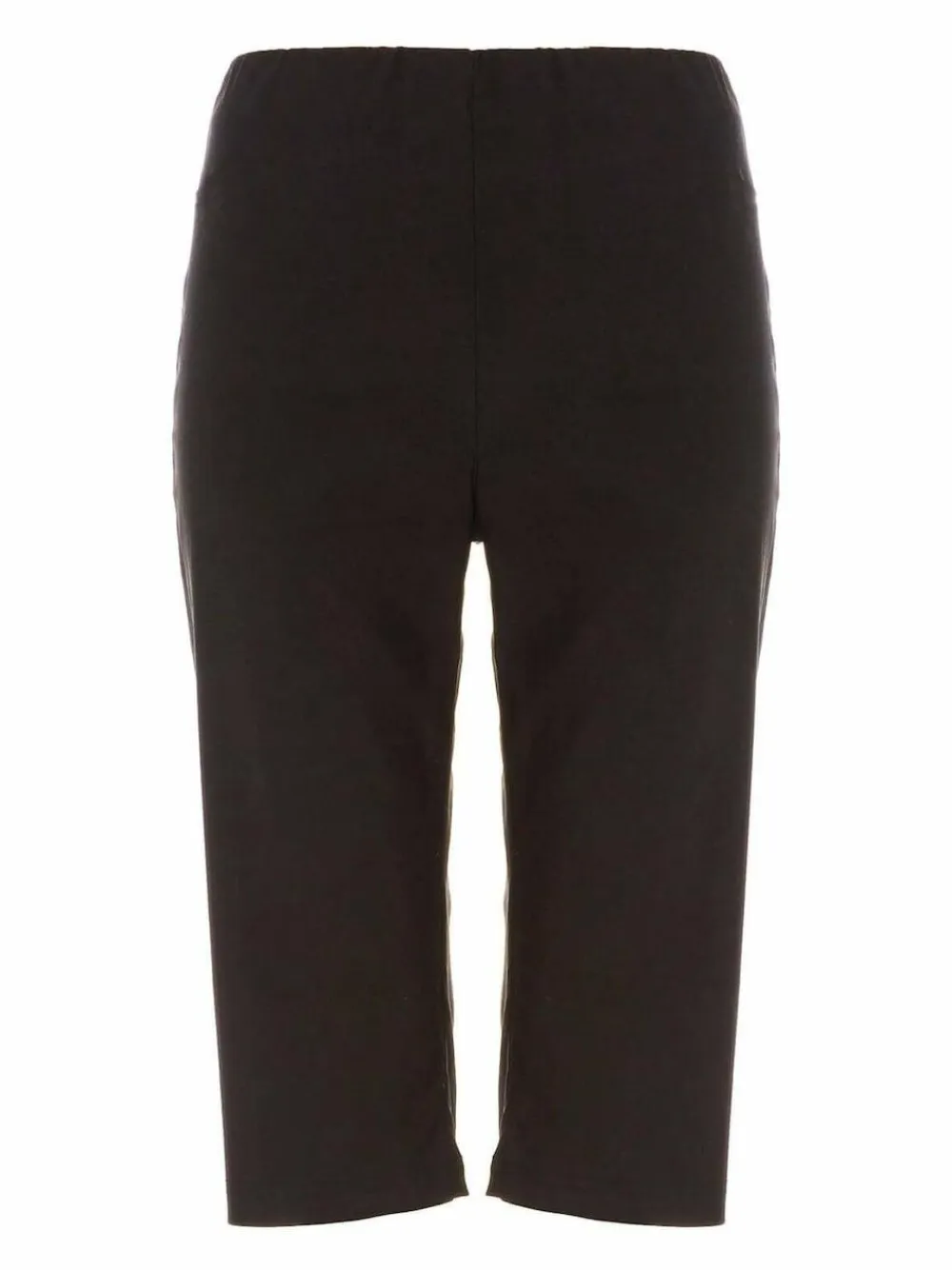 Roman Black Knee Length Stretch Shorts^Women Shorts