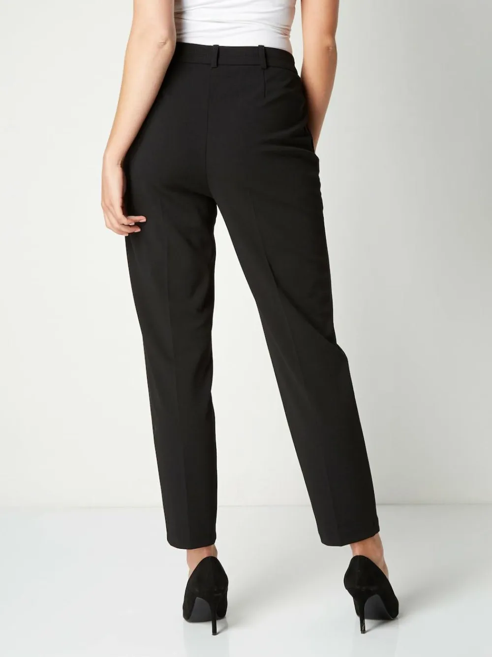 Online Roman Tall Originals Straight Leg Tapered Trousers Black