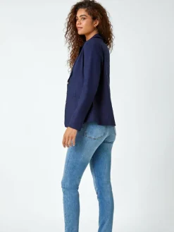 Roman Stretch Button Detail Blazer^Women Suits & Tailoring|Blazers