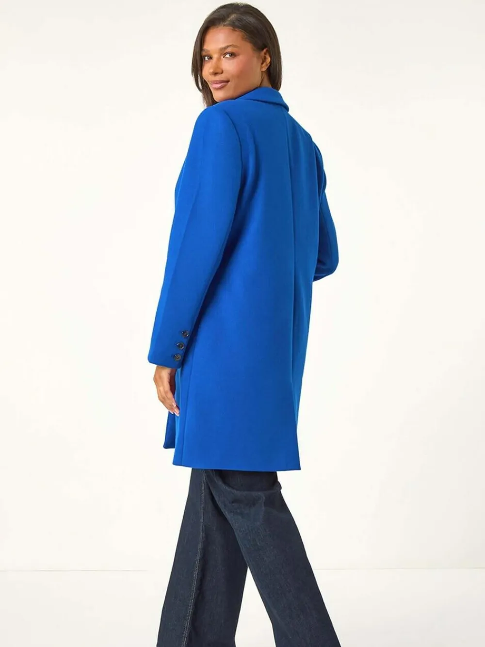 Roman Blue Tailored Single Breasted Coat^Women Blazers