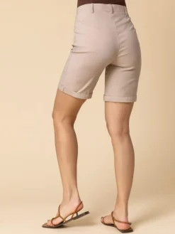 Roman Natural Turned Hem Stretch Shorts^Women Shorts